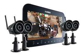 Home security camera system with 4 wireless cameras and 7inch monitor