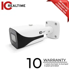 IC Realtime - AVS-4KB8012-IR / MP HD-AVS Indoor/Outdoor Mid Size Bullet Camera / Fixed 2.8mm Lens (110°) / 130 Feet Smart IR / Built-In Mic / 12VDC