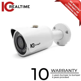 IC Realtime - AVS-B2210 / 2MP HDAVS Indoor/Outdoor Small Size Bullet Camera / Fixed 2.8mm Lens (70°) / 98 Feet IR / 12VDC