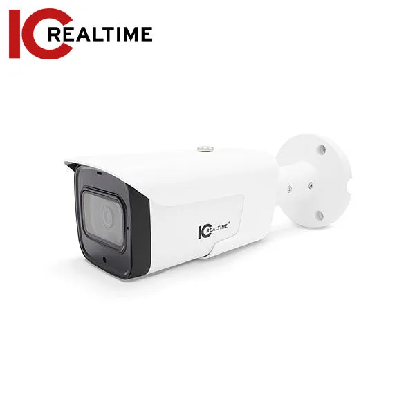 IC Realtime - AVS-B8712SL-DP / 8MP HDAVS Indoor/Outdoor Mid Size Bullet Camera / I-SnIPer / 3.7-11mm Motorized Lens (112A° - 46A°) / 262 Feet Smart IR / Dual Volt