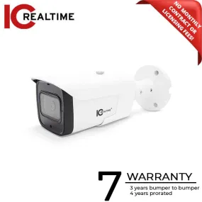 IC Realtime - IPEG-B40V-IRW2 / 4MP IP Indoor/Outdoor Mid Size Bullet Camera / Varifocal 2.8-12mm Motorized Lens (98° - 31°) / 164 FT Smart IR / POE Capable