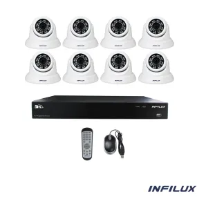 Infilux 8-Channel 4MP Surveillance Kit with 3.6mm Dome IP Cameras