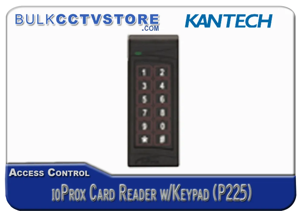 Kantech P225KPXSF ioProx Card Reader with integrated Keypad