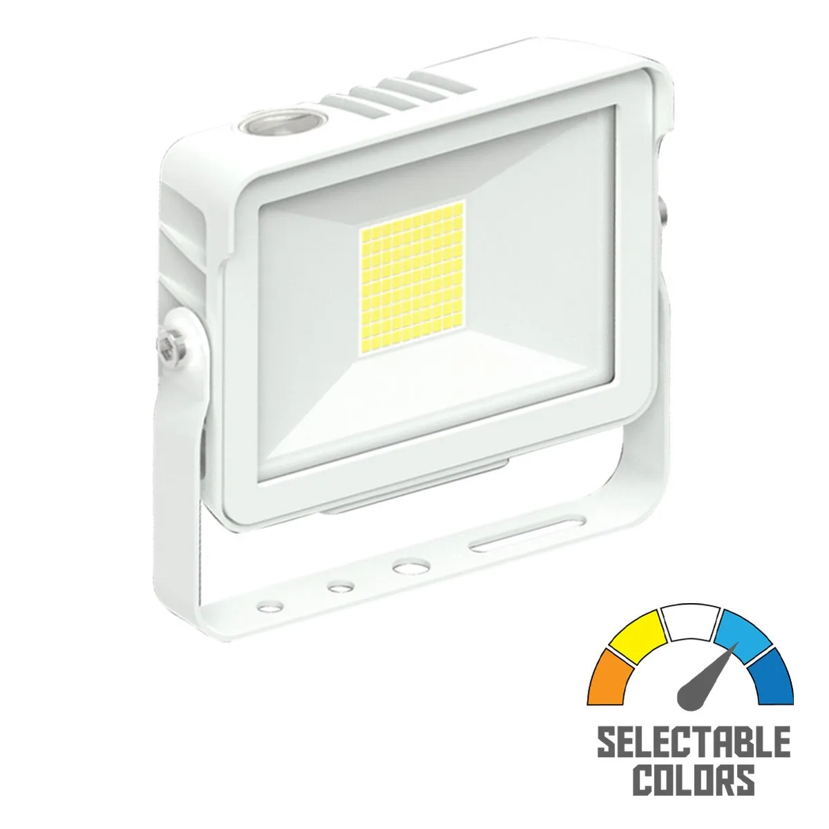 LED Flood Light With Photocell, 60 Watts, 8500 Lumens, 30K/40K/50K, 120-277V, White