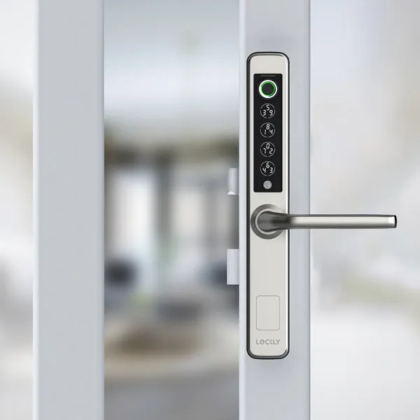 Lockly Guard -ATHENA 228SW- Narrow Stile Mortise Lever Set- Swing Edition - Biometric Fingerprint - RFID - Keypad- Wi-Fi-Bluetooth App Controlled - Optional Backset- Stainless Steel