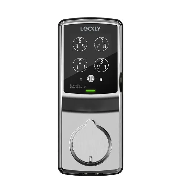 Lockly Guard - DEADBOLT 728W -Keypad- Biometric Fingerprint Reader- Wi-Fi-Bluetooth App Controlled - Fire Rated - Satin Nickel