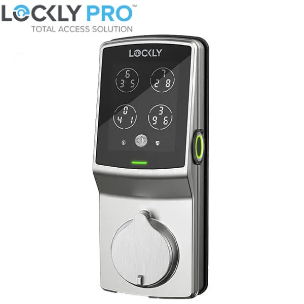 Lockly Guard - DEADBOLT 728W -Keypad- Biometric Fingerprint Reader- Wi-Fi-Bluetooth App Controlled - Fire Rated - Satin Nickel