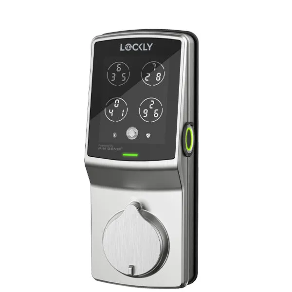 Lockly Guard - DEADBOLT 728W -Keypad- Biometric Fingerprint Reader- Wi-Fi-Bluetooth App Controlled - Fire Rated - Satin Nickel