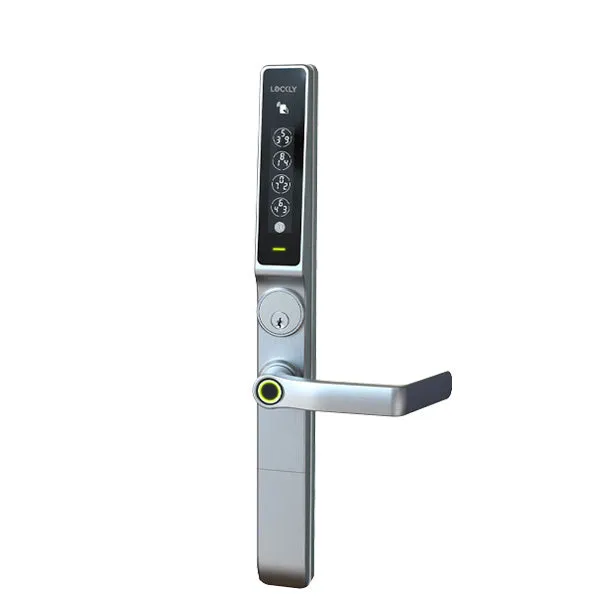 Lockly Guard -DEFENDER 238LM- Biometric Electronic Lever Set - Entry/Exit Mortise Doorman Edition - RFID - Fingerprint Reader - Wi-Fi-Bluetooth App Controlled - Satin Nickel