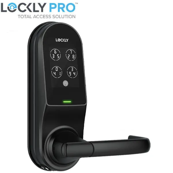 Lockly Guard - LATCH 679L -  Lever Latch Smart Lock -Wi-Fi-Bluetooth App Controlled - Fingerprint Reader -  Touchscreen Keypad - Key Override - Mifare RFID - Optional Finish