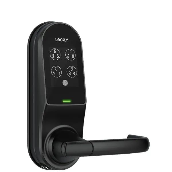 Lockly Guard - LATCH 679L -  Lever Latch Smart Lock -Wi-Fi-Bluetooth App Controlled - Fingerprint Reader -  Touchscreen Keypad - Key Override - Mifare RFID - Optional Finish