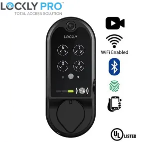 Lockly Guard - VISION 798 - Doorbell Video Camera Deadbolt Smart Lock - Fingerprint Reader - Wi-Fi-Bluetooth App Controlled - Fire Rated - Optional Finish