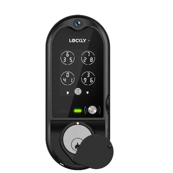 Lockly-PGD798MB-Vision Doorbell Video Camera Smart Lock-Fingerprint Biometric Electronic Deadbolt- Mobile App Controlled- Matte Black