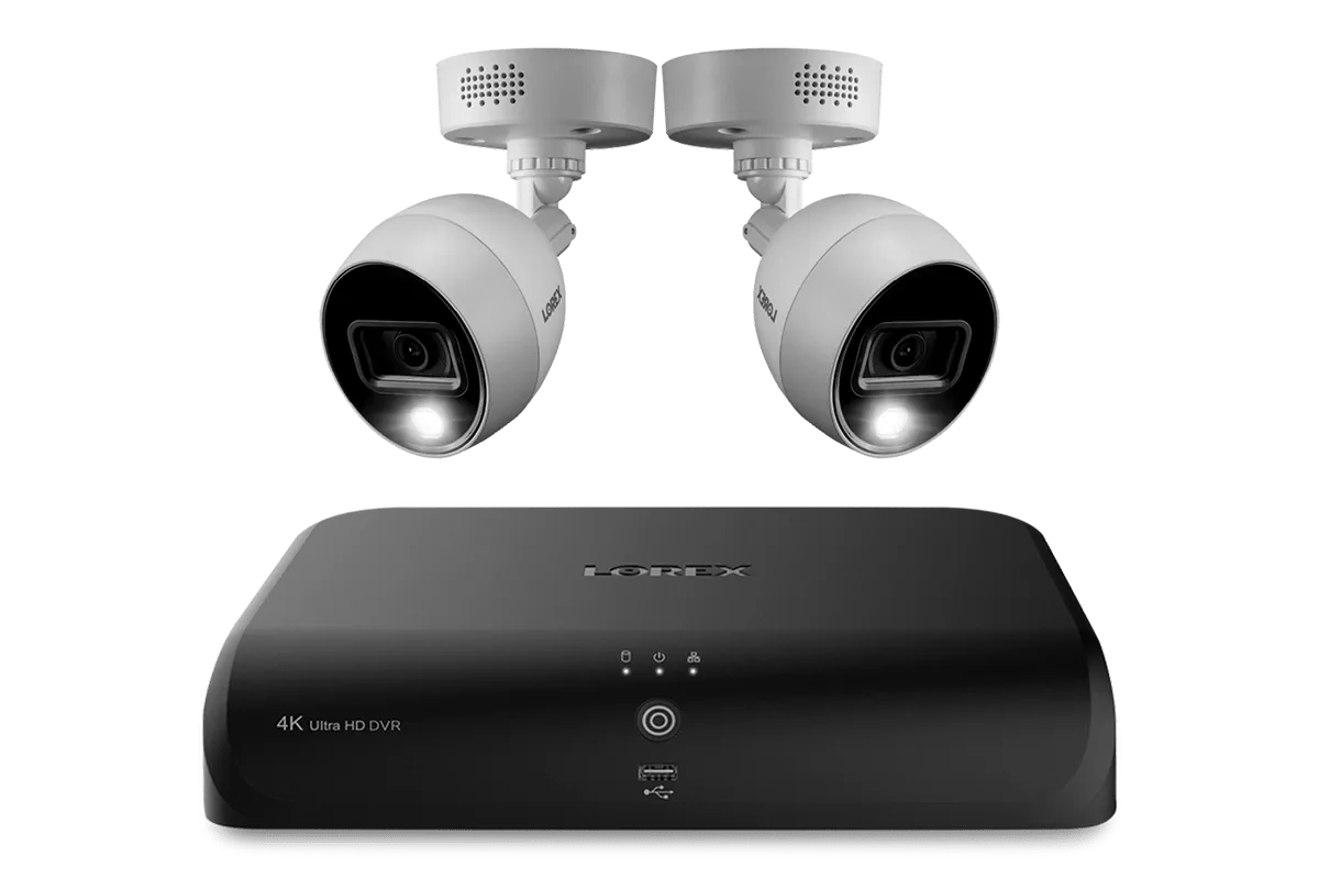 Lorex 4K (8 Camera Capable) 1TB Wired DVR System with Active Deterrence Bullet Cameras