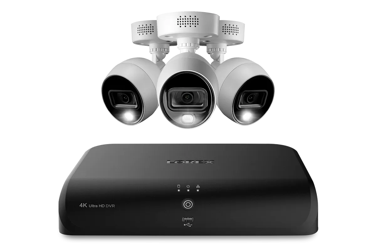 Lorex Fusion 4K 12 Camera Capable (8 Wired   4 Wi-Fi) 2TB Wired DVR System with Active Deterrence Bullet Cameras