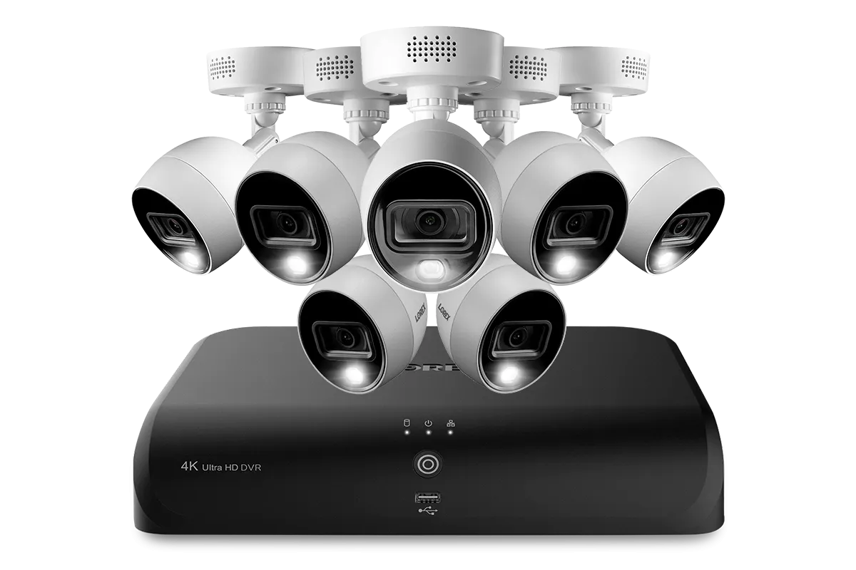 Lorex Fusion 4K 12 Camera Capable (8 Wired   4 Wi-Fi) 2TB Wired DVR System with Active Deterrence Bullet Cameras