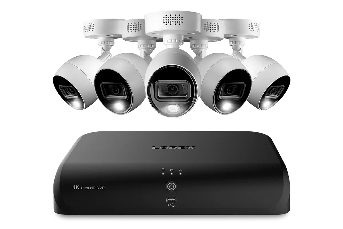 Lorex Fusion 4K 12 Camera Capable (8 Wired   4 Wi-Fi) 2TB Wired DVR System with Active Deterrence Bullet Cameras