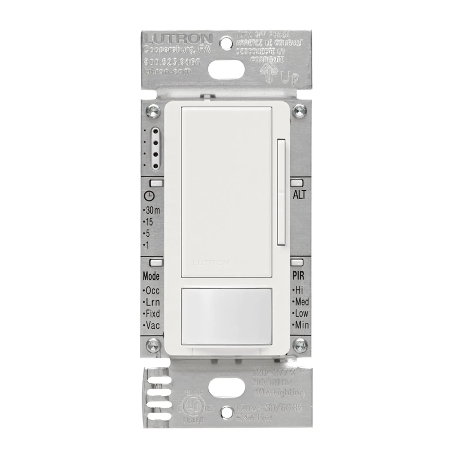 Lutron Maestro 0-10V Vacancy Dimmer Sensor, 3-Way/Multi-Location, 120-277V