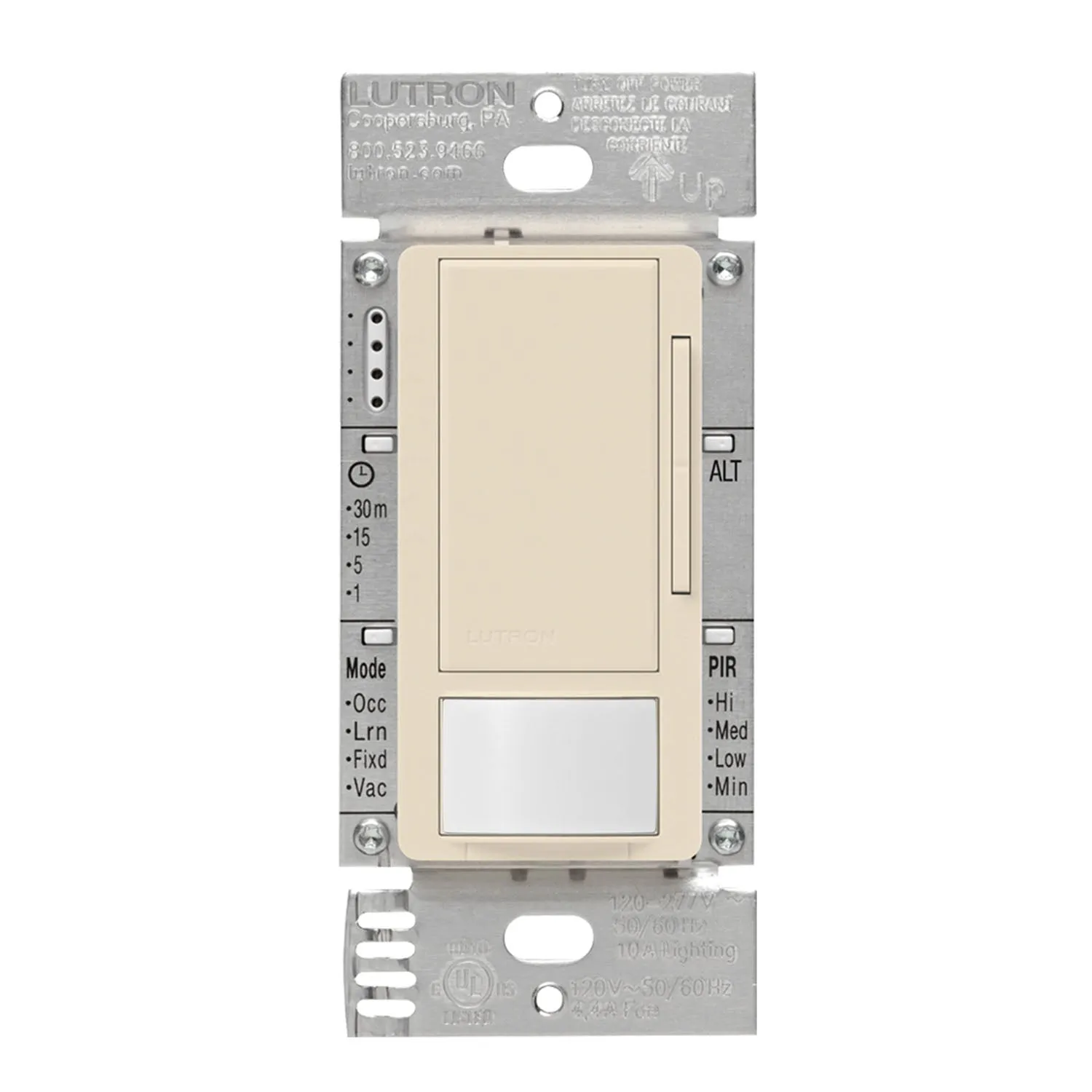 Lutron Maestro 0-10V Vacancy Dimmer Sensor, 3-Way/Multi-Location, 120-277V