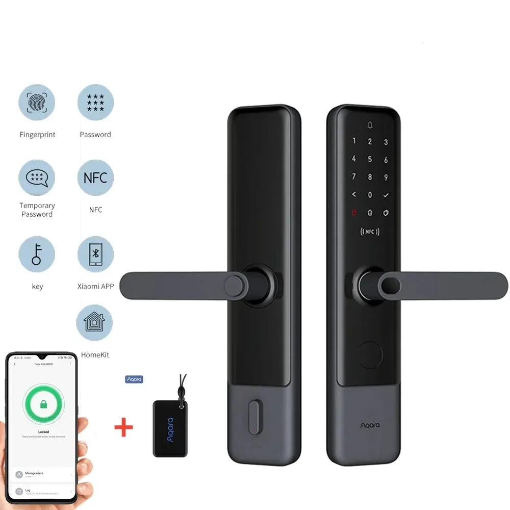 N200 Smart Door Lock Fingerprint Locks Fit For Bluetooth Password NFC Unlock Work With Mihome Apple HomeKit Smart Home