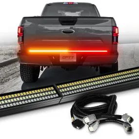 OPT7 Redline Parlux Triple Tailgate Light Bar 60" Bundle for Ford F150 18-20 Easy Connect Harness