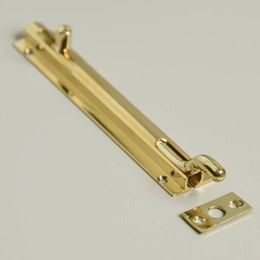 Polished Brass Necked Barrel Bolt