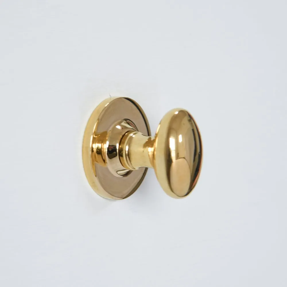 Polished Brass Oval Bathroom Thumbturn