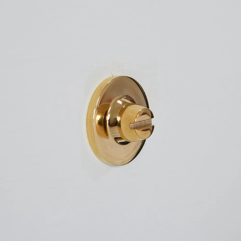 Polished Brass Oval Bathroom Thumbturn