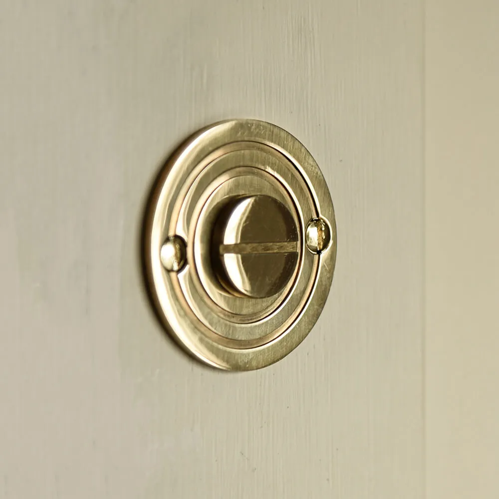 Polished Brass Round Bathroom Thumbturn