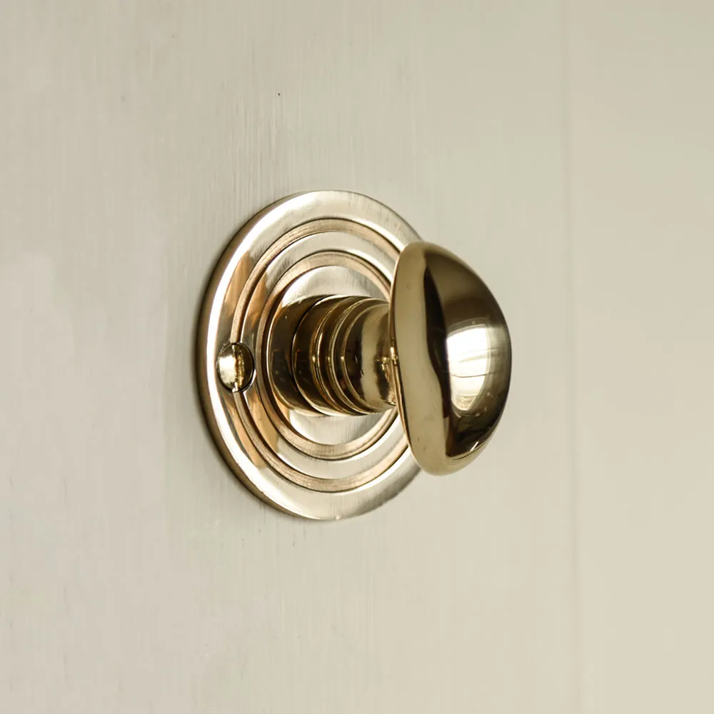 Polished Brass Round Bathroom Thumbturn