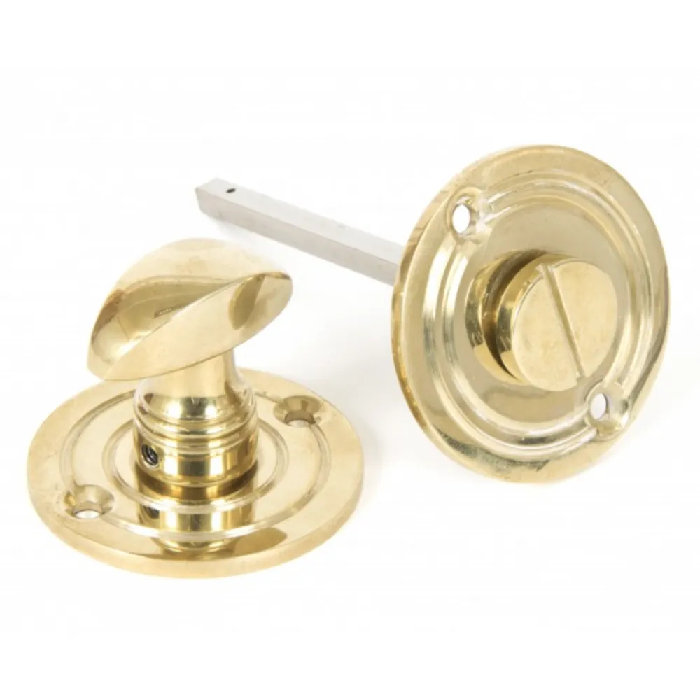 Polished Brass Round Bathroom Thumbturn