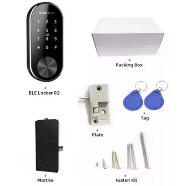 Premium Electronic Keyless Entry Drawer / Cabinet Pin Code Intelligent Lock with Mortise Latch - Q20A -  Hotel / Multifamily - Bluetooth / Fingerprint / RFID / Wi-Fi - Silver