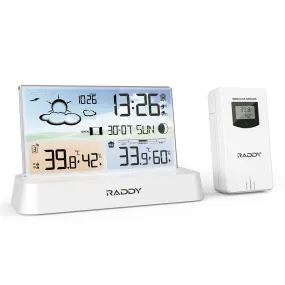 Raddy DT6 Weather Station | Temperature Humidity | Dual Alarm Clock | Adjustable Backlight