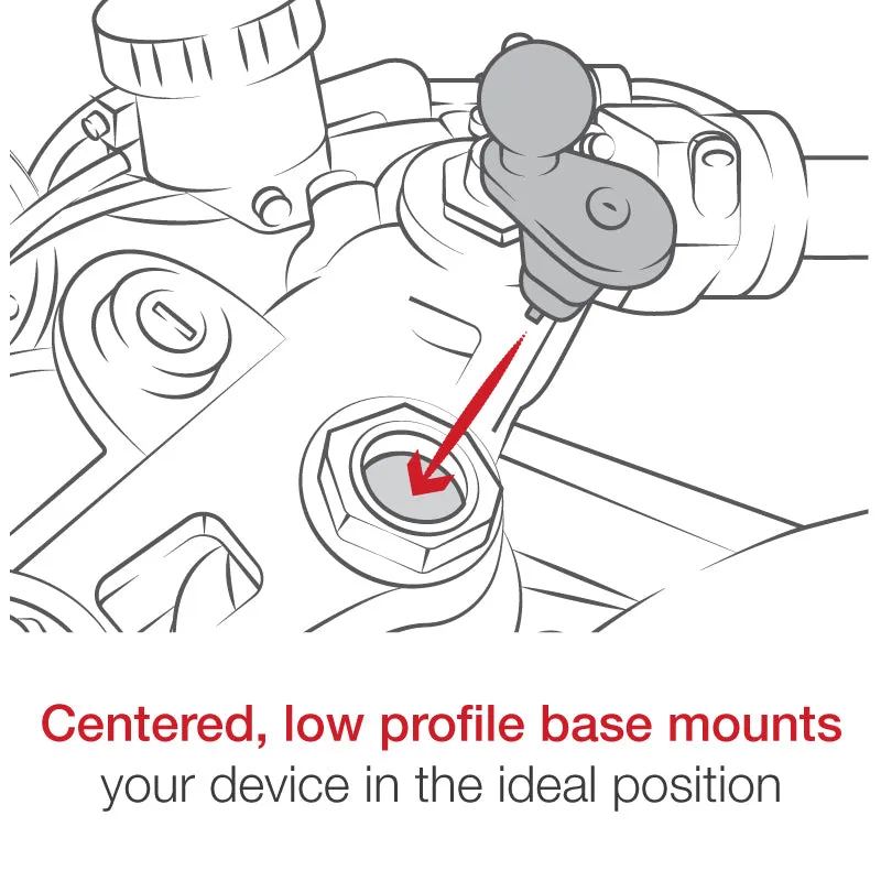 RAM® Motorcycle Fork Stem Mount with Universal Action Camera Adapter