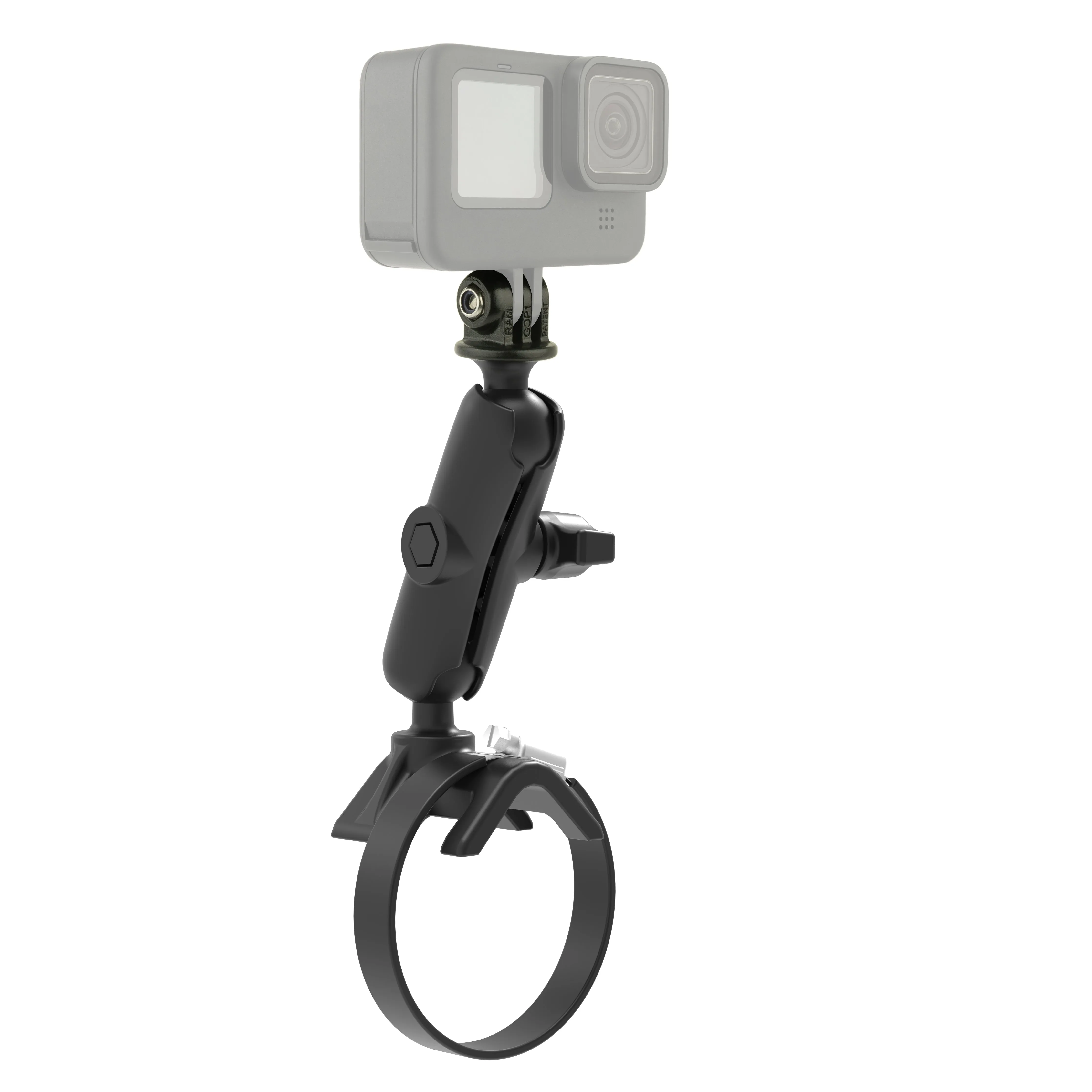 RAM® Strap Clamp Mount with Universal Action Camera Adapter