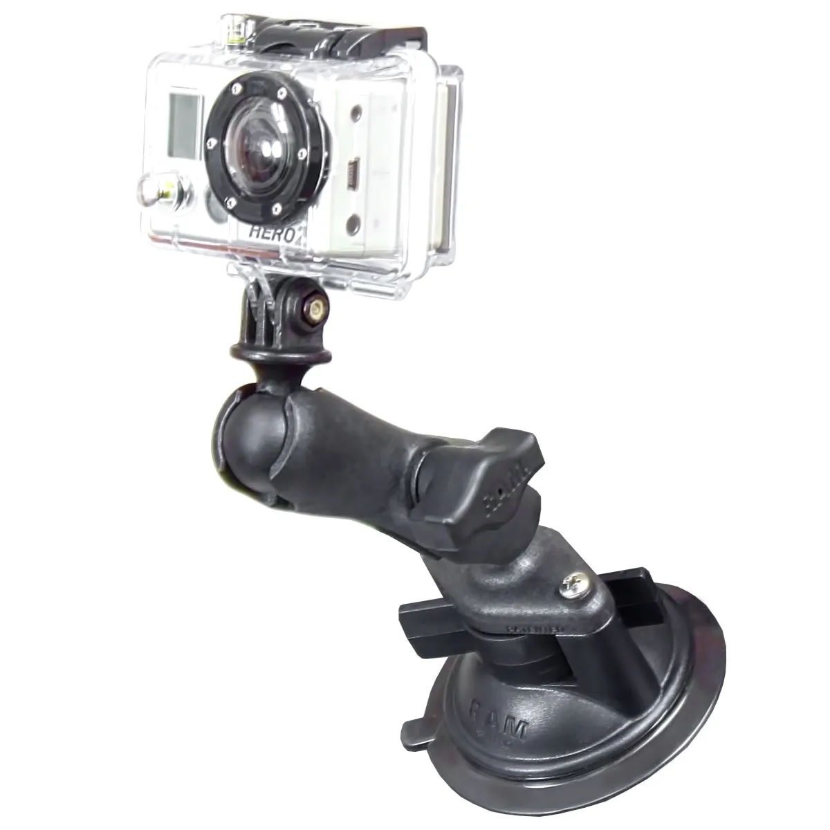 RAM® Twist-Lock™ Composite Suction Mount with Action Camera Adapter