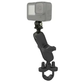 RAM® U-Bolt Double Ball Mount with Action Camera Adapter - Medium