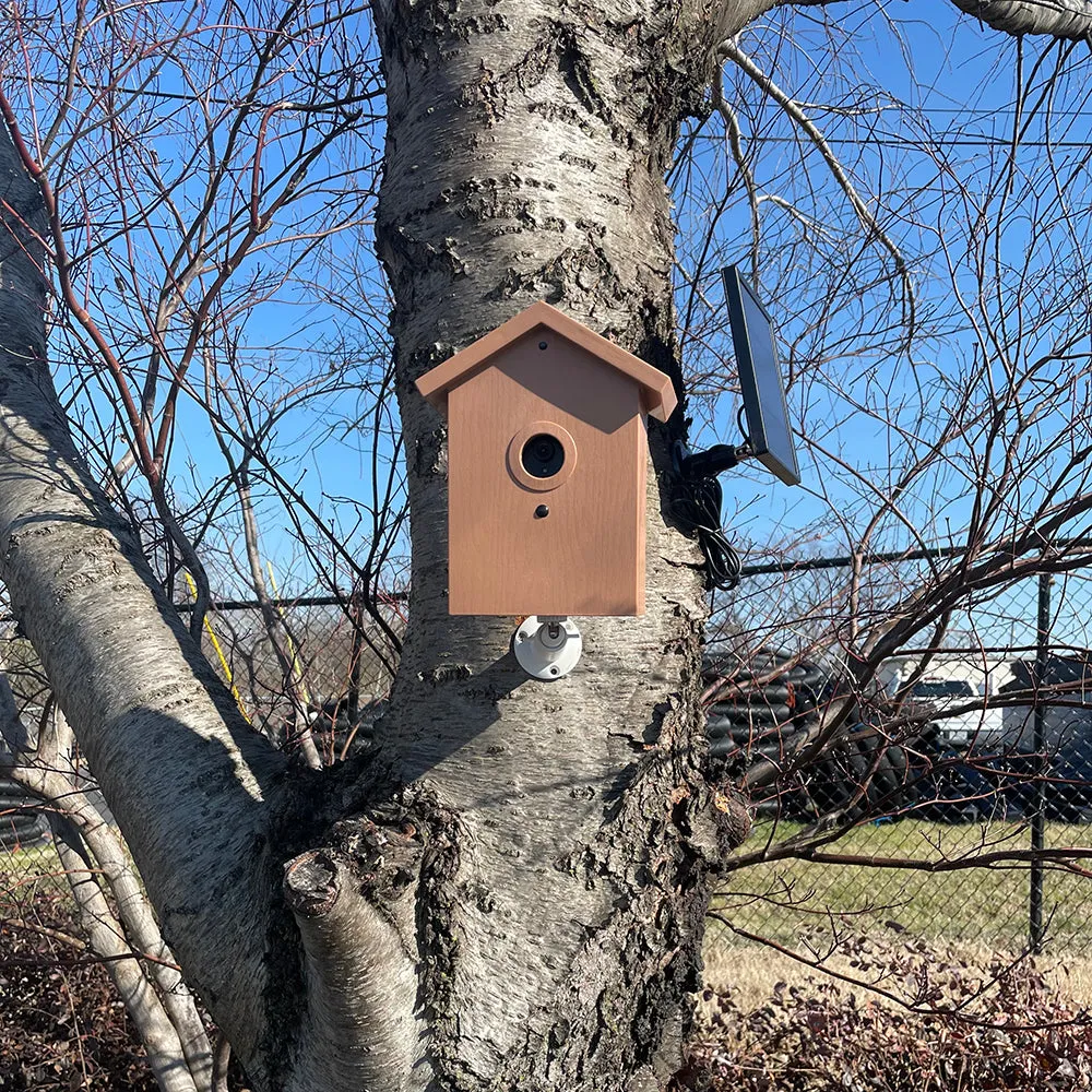 SG Xtreme Life Bird House: Outdoor Battery Powered Motion Activated Hidden Camera with WiFi and Solar Panel Option