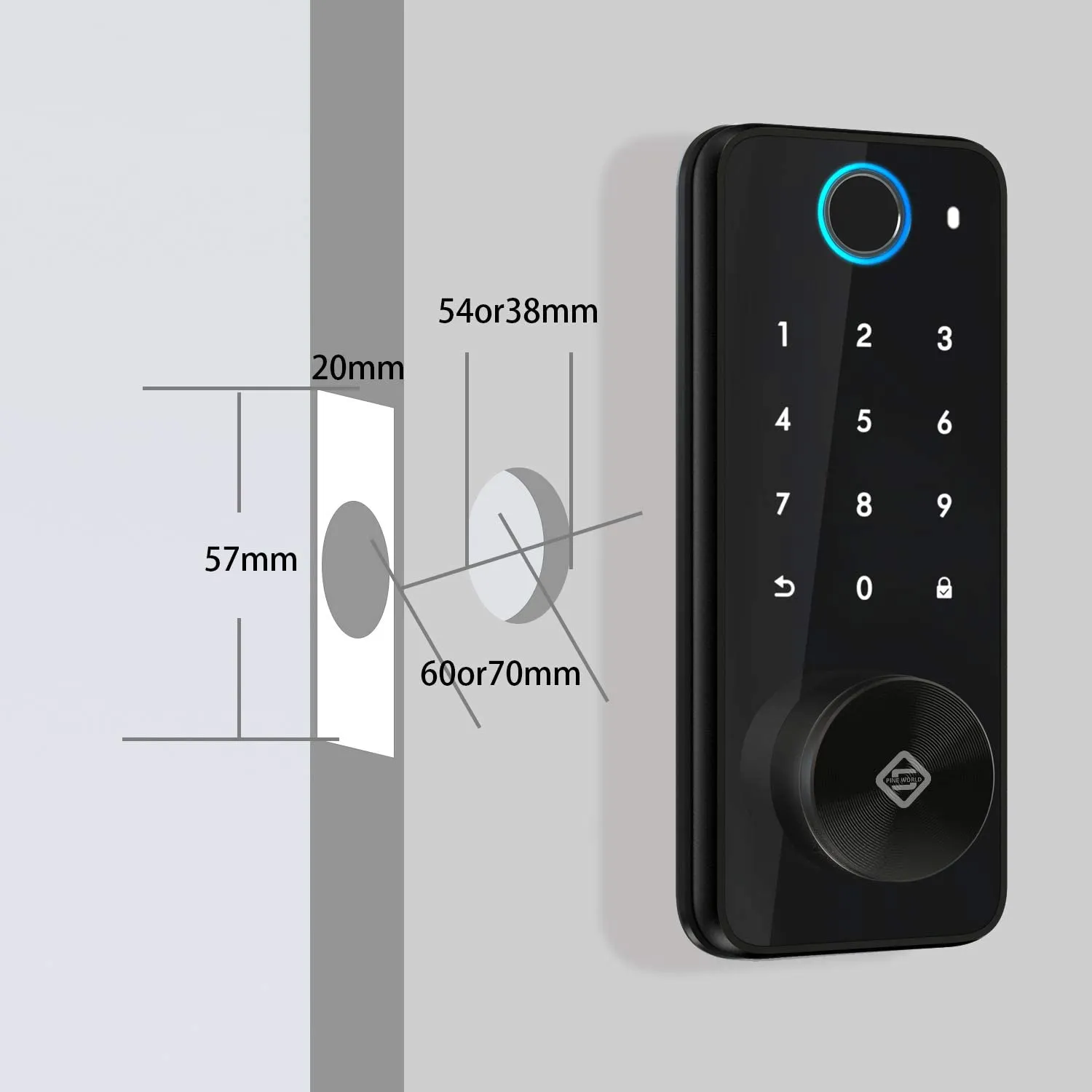 smart door lock Tuya Bluetooth Smart Door Lock with Fingerprint Keyless Entry Keypad Smart Deadbolt Lock App Remotely IP 65 Waterproofing