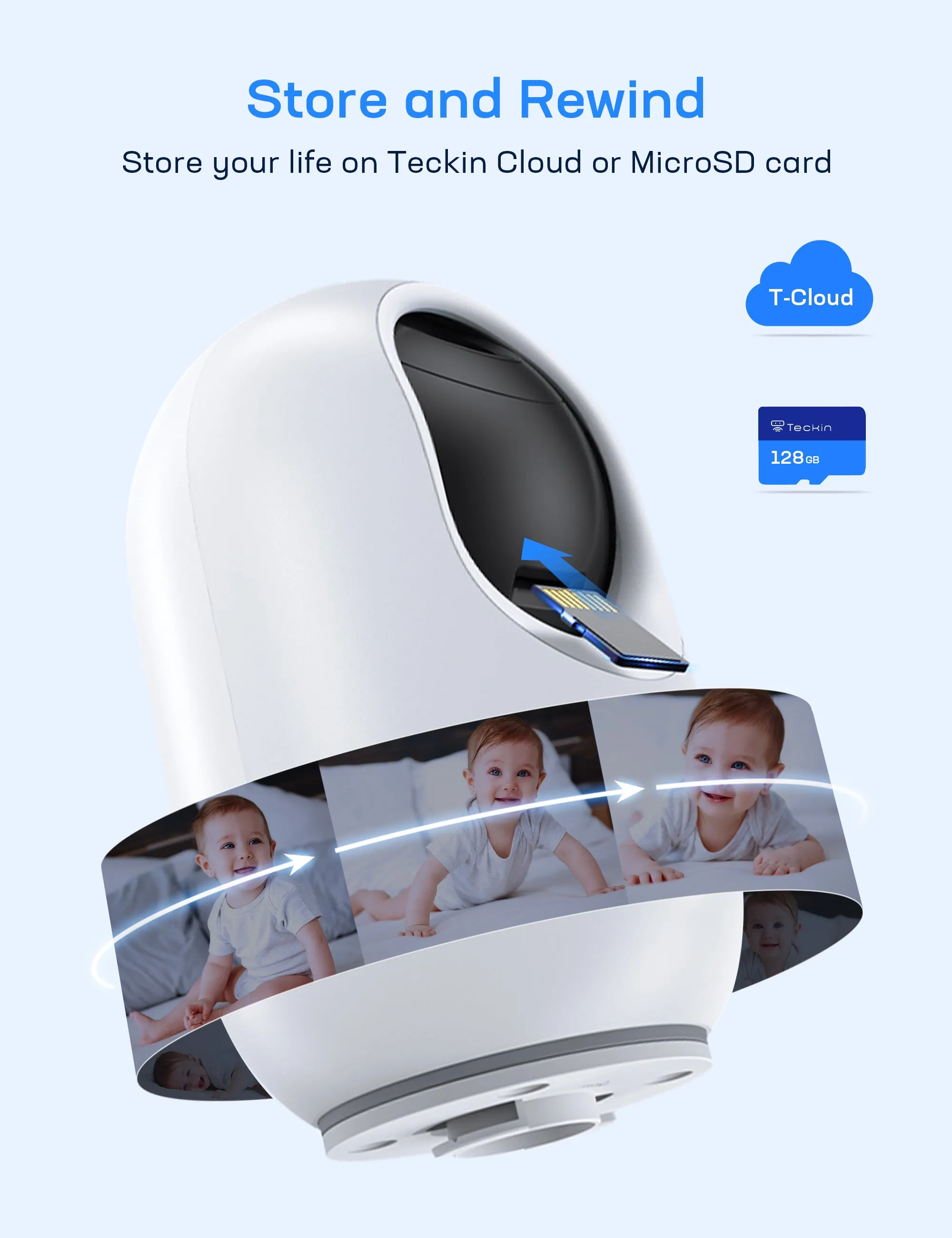 Teckin TR100 1080P Indoor Security Camera with Night Vision for Baby/Pet