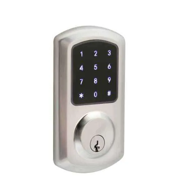 TownSteel - e-Smart 5000 - Electronic Push Button Deadbolt - Bluetooth - Key Override - Satin Chrome - Grade 2