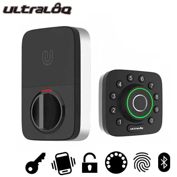 Ultraloq U-Bolt Pro - Keypad Smart Deadbolt - Finger Print Reader - Bluetooth - Touchscreen Keypad - Key Override - Auto Lock