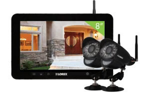 Wireless home camera system with 2 outdoor cameras