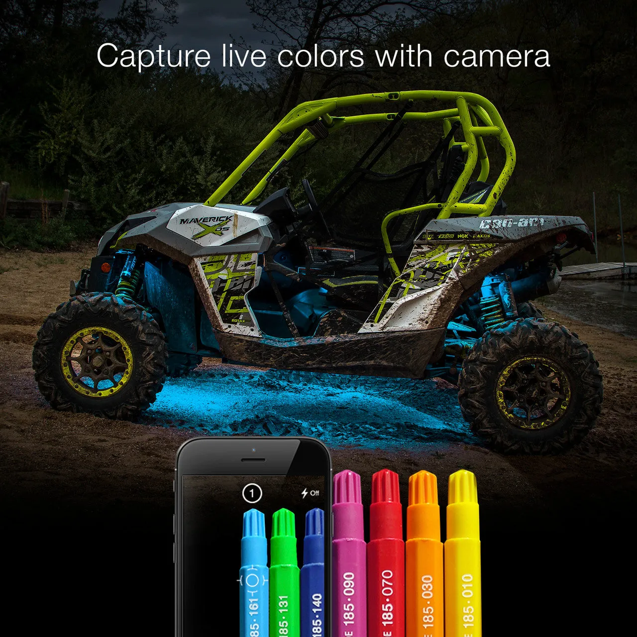 XKGlow UTV Side by Side Led Accent Light Kits w/ XKchrome Smartphone App - 28 or 34pcs