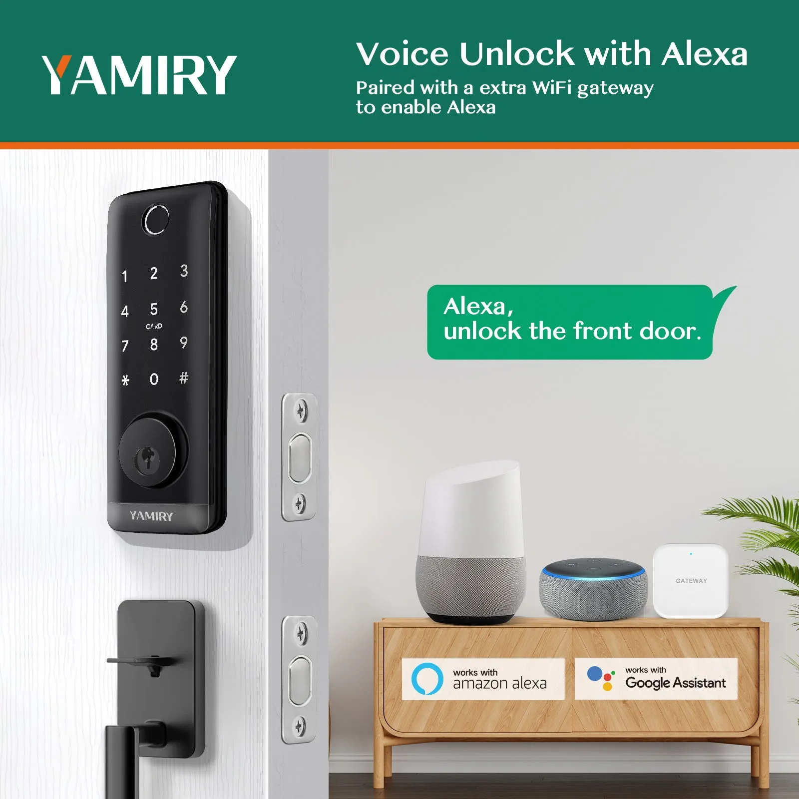 YAMIRY Smart Deadbolt Door Lock T1B